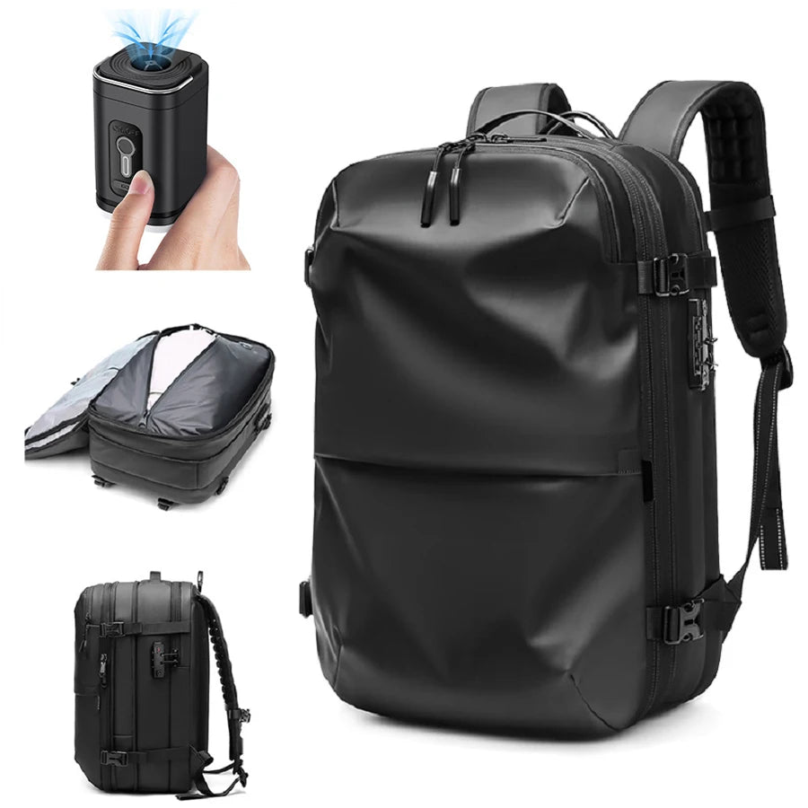 Expandable Travel Backpack with Vacuum Compression